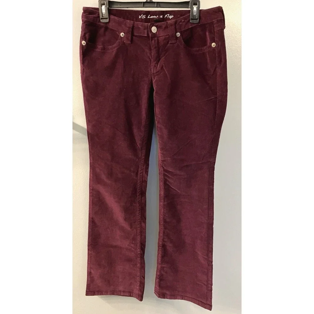 London Jeans Magenta Corduroy Pants Size 10 Tall - Picture 1 of 7